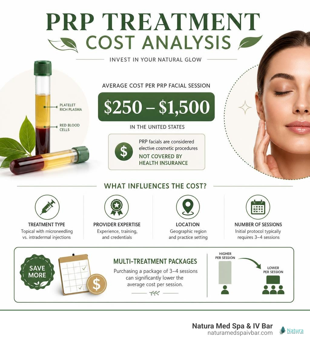 PRP treatment cost analysis infographic PRP treatment cost analysis infographic