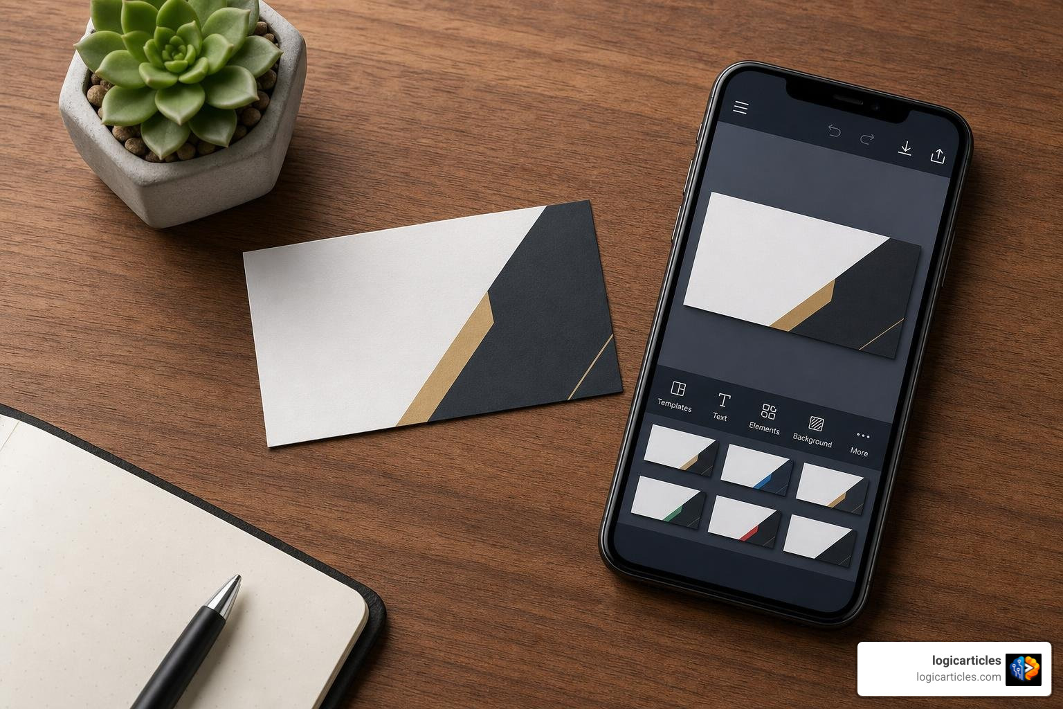 AI business card design