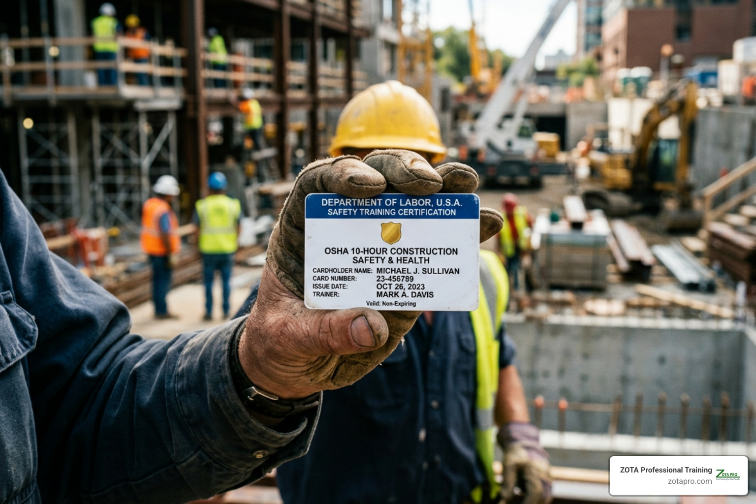 Department of Labor plastic wallet card Department of Labor plastic wallet card