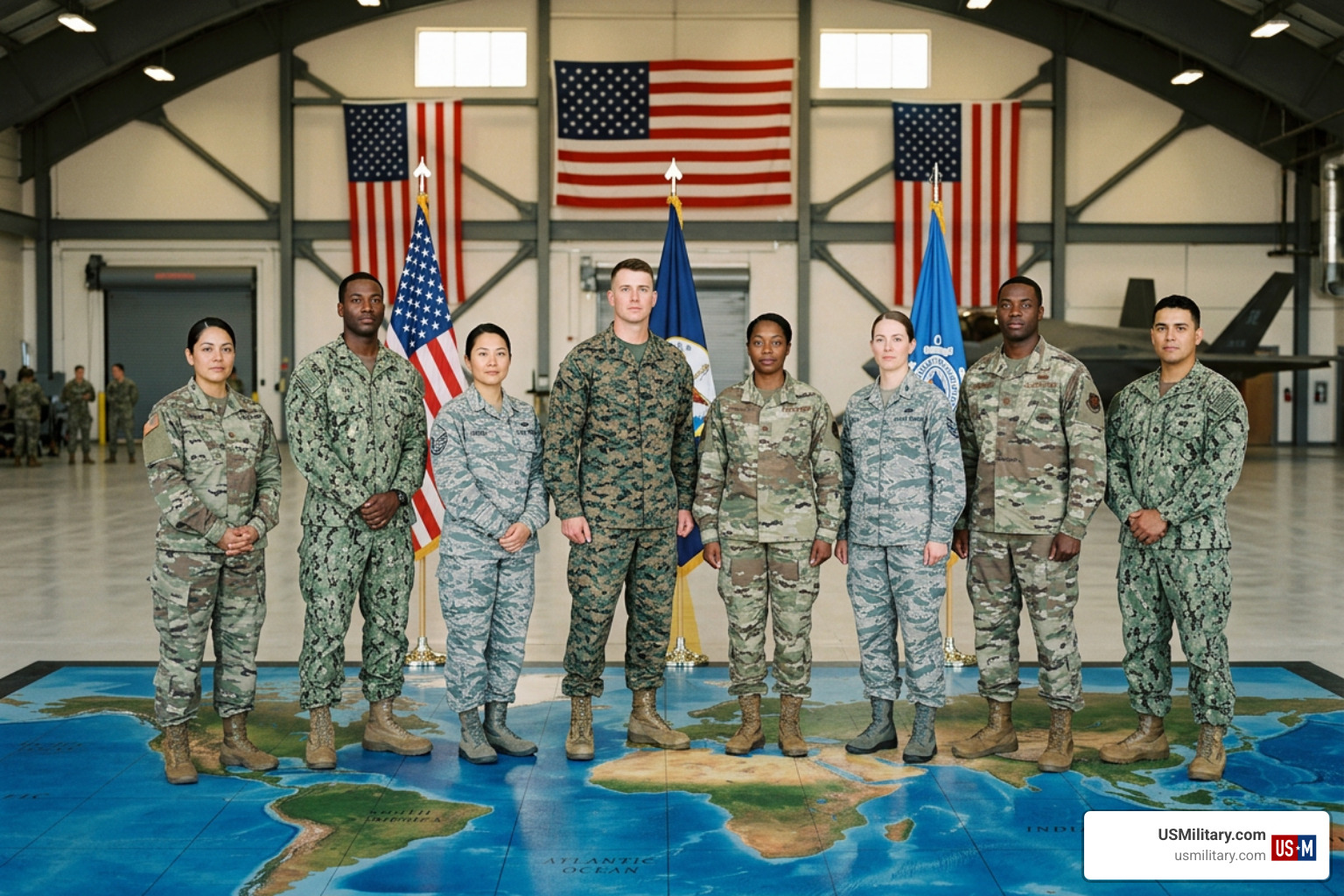U.S. military personnel global map U.S. military personnel global map