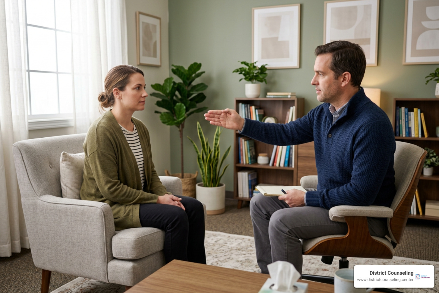 client engaged in EMDR bilateral stimulation