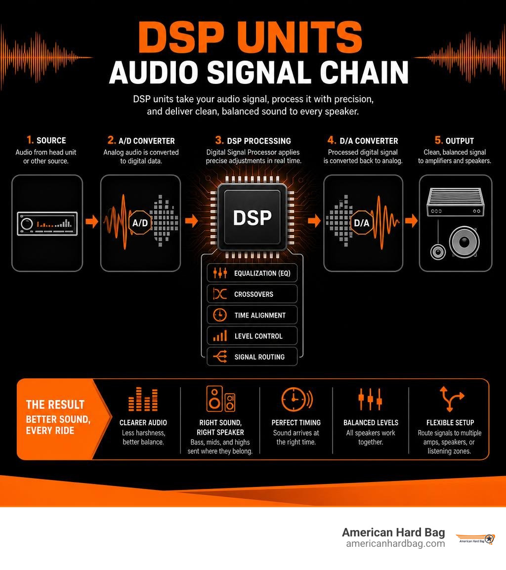 DSP units audio signal chain infographic infographic
