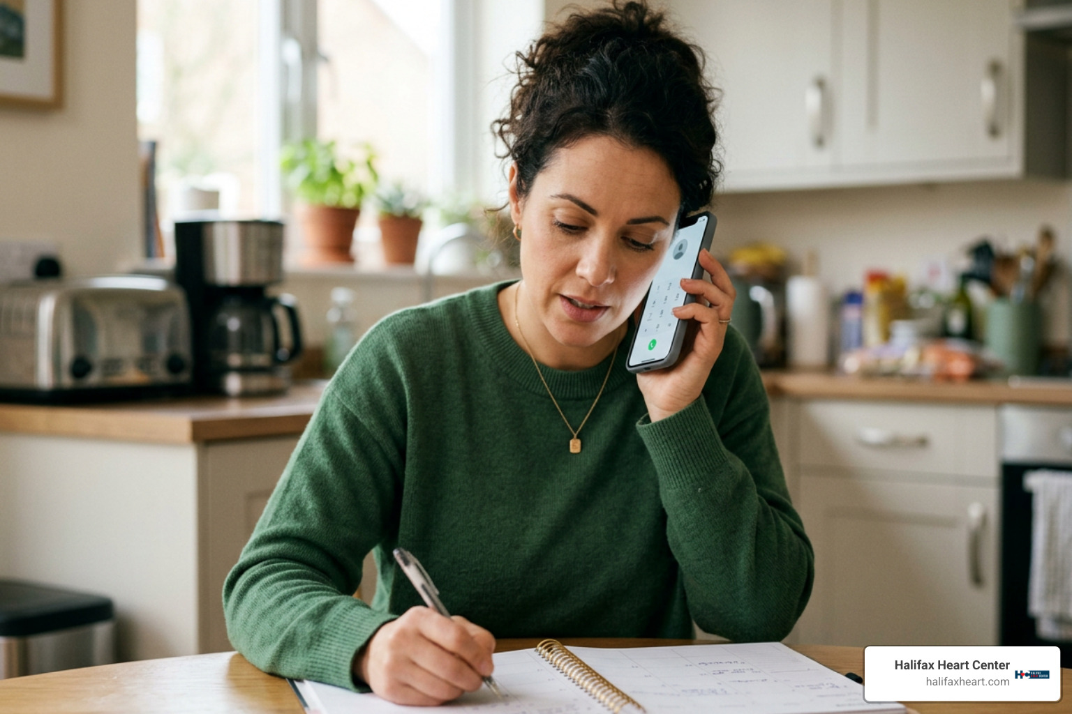 Patient booking a medical appointment on phone