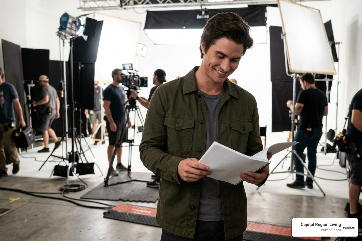 Chase Stokes on set Chase Stokes on set