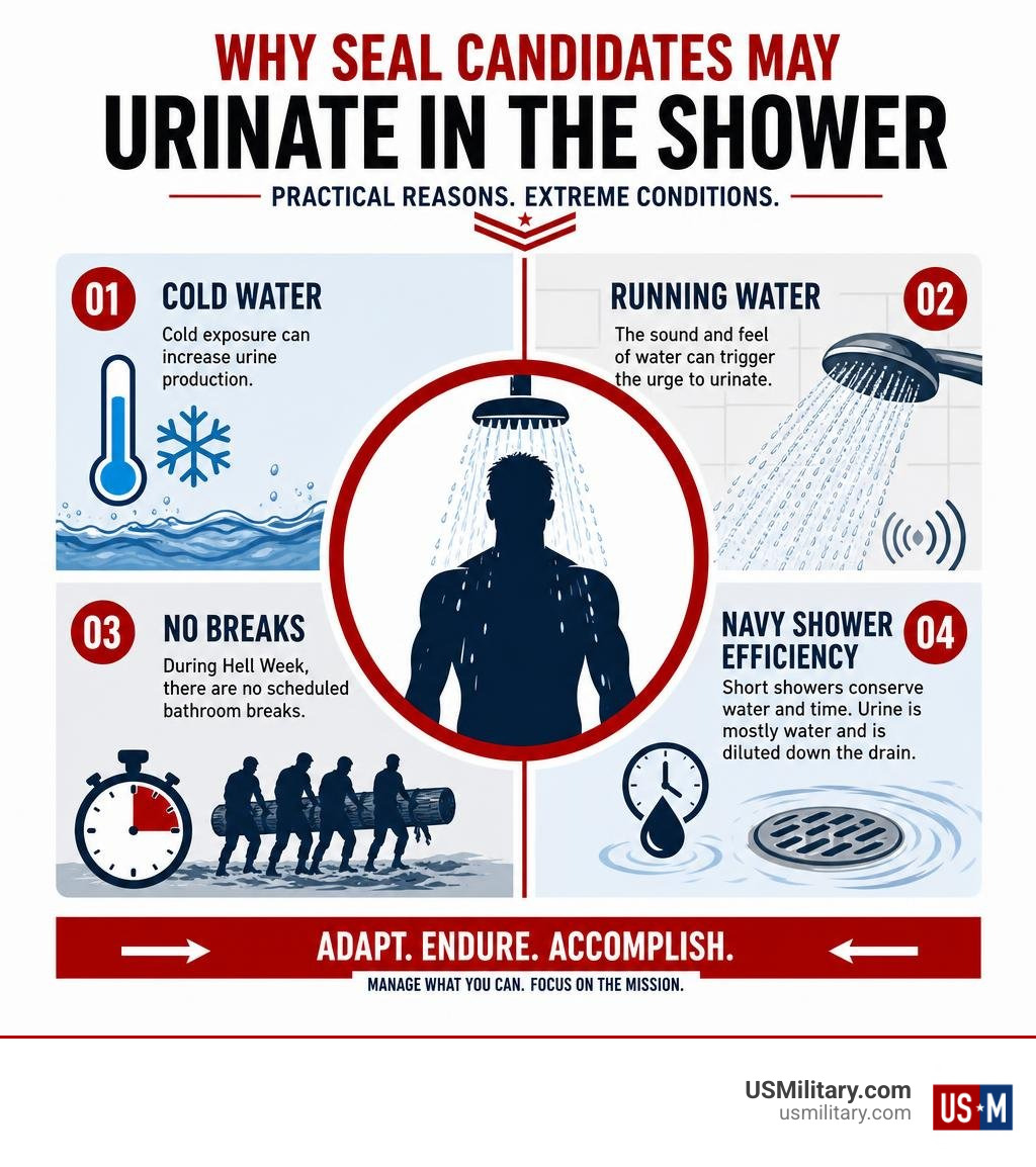 Infographic: cold water, running water, no breaks, and Navy shower efficiency infographic Infographic: cold water, running water, no breaks, and Navy shower efficiency infographic