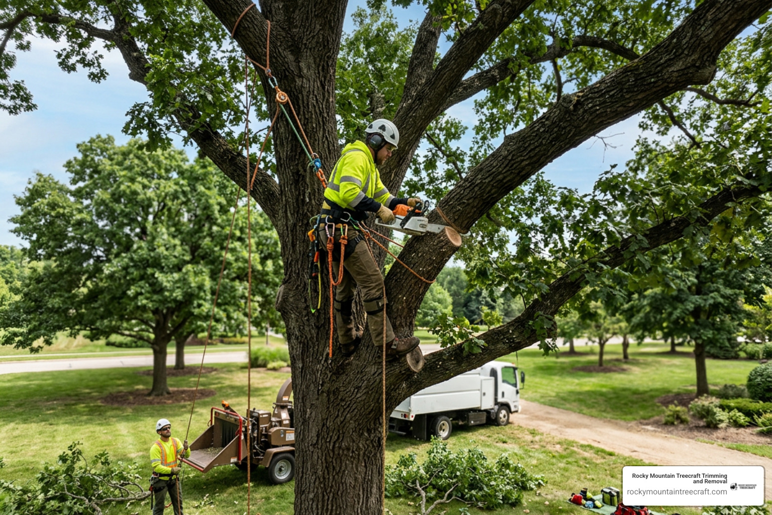 Three-cut pruning technique for heavy limbs