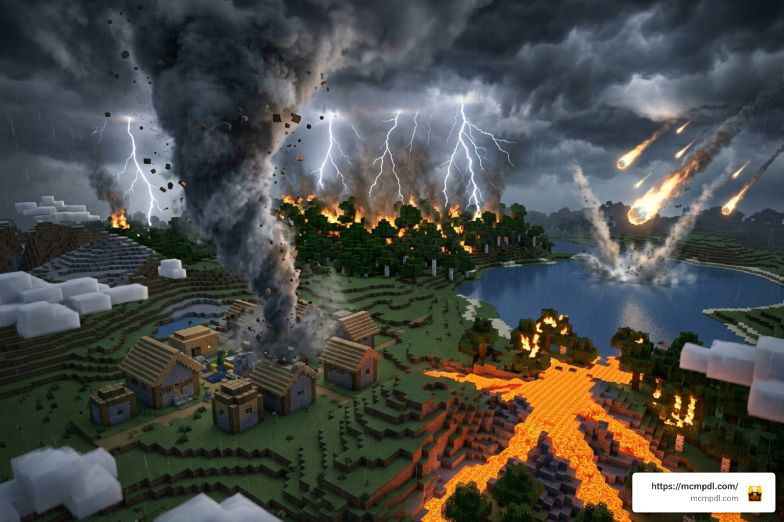 Insane Disasters Addon for Minecraft PE/Bedrock (Download) Insane Disasters Addon for Minecraft PE/Bedrock (Download)