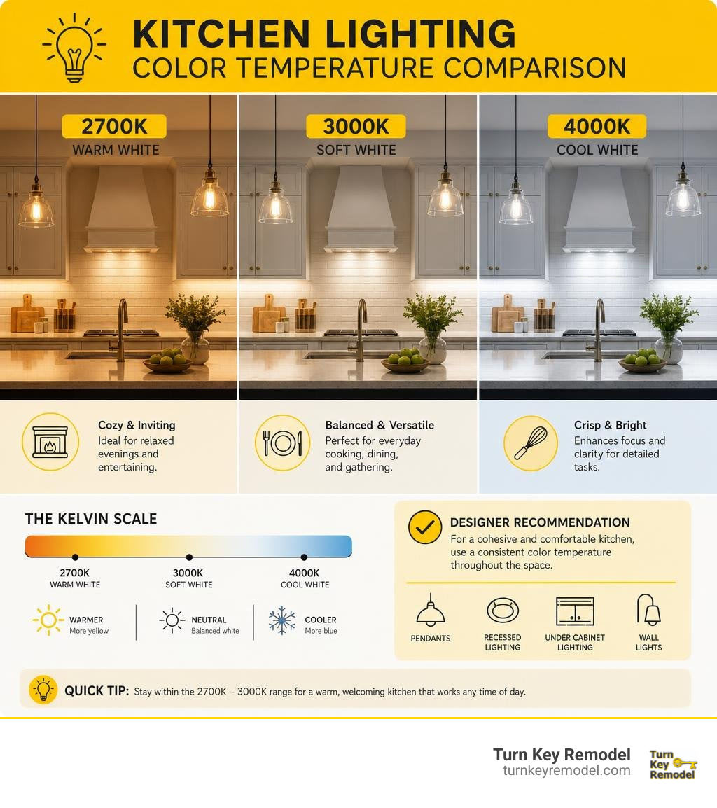 Kitchen lighting color temperature comparison infographic infographic Kitchen lighting color temperature comparison infographic infographic