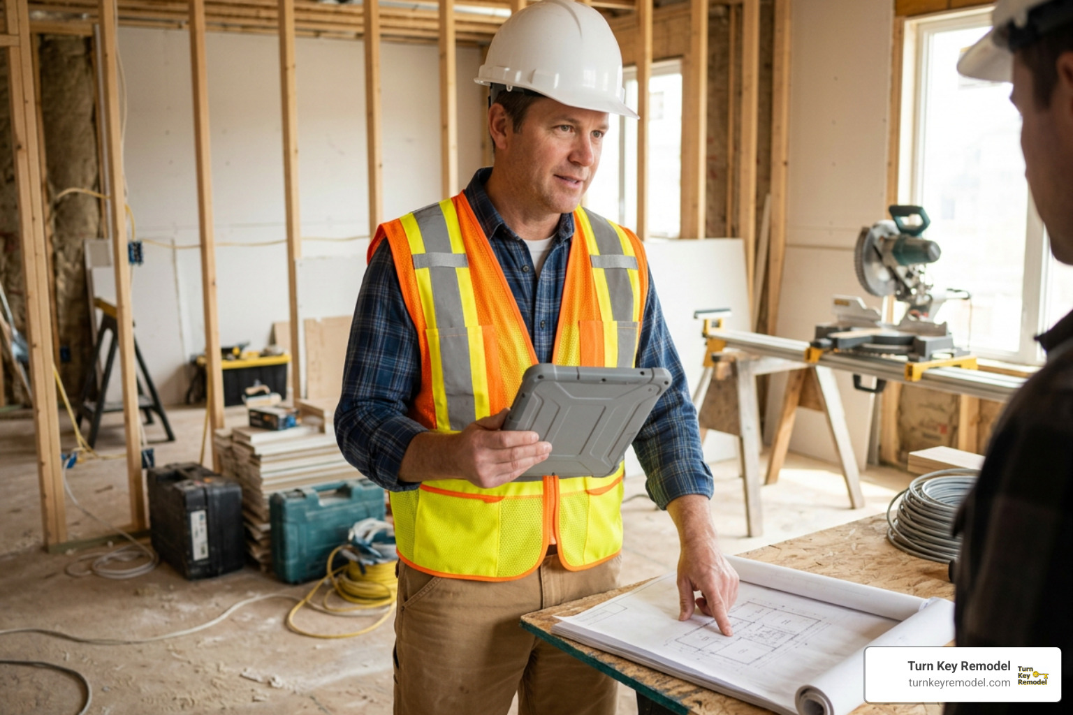 professional contractor managing residential home remodeling renovation professional contractor managing residential home remodeling renovation