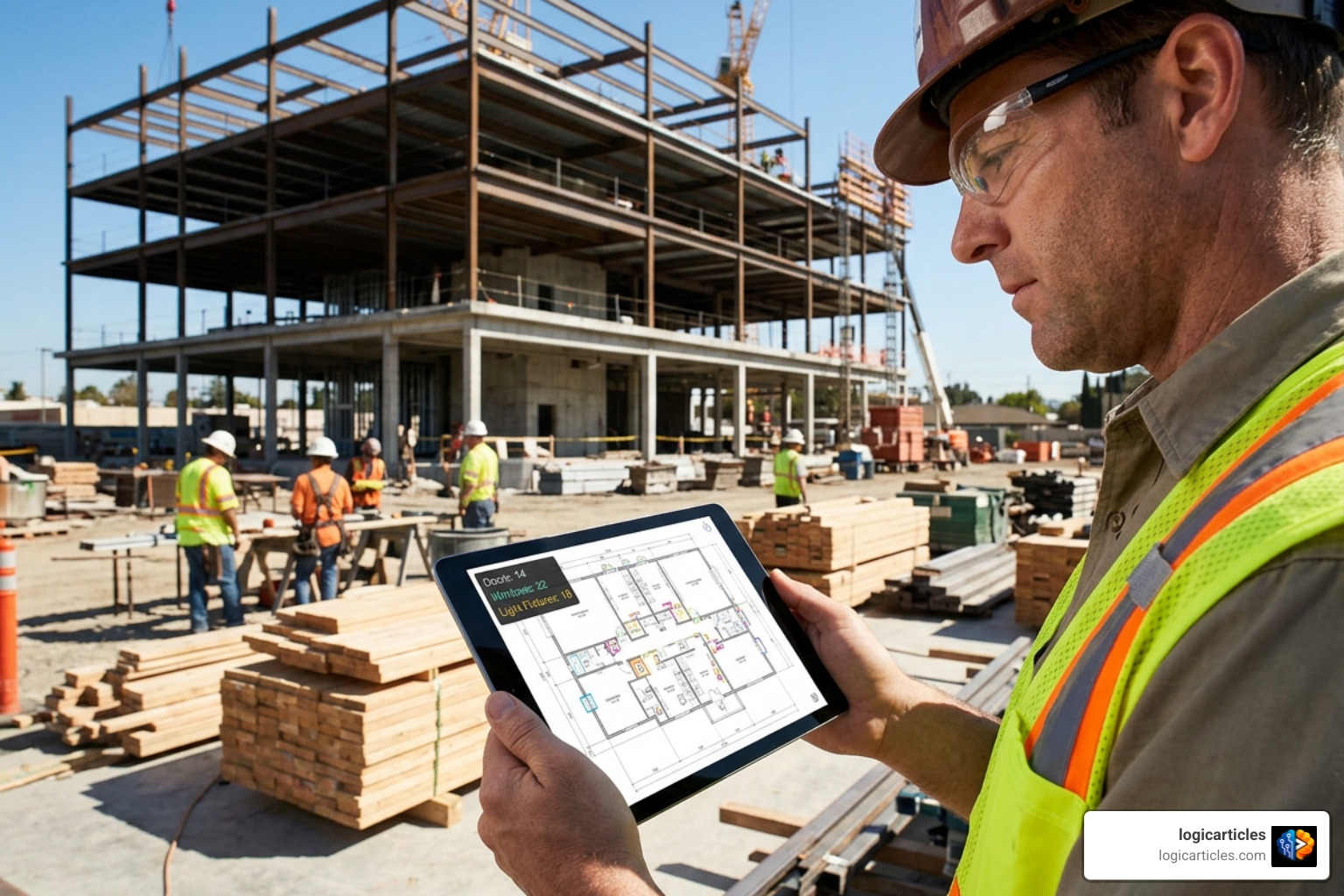 AI automated counting tool analyzing architectural drawings
