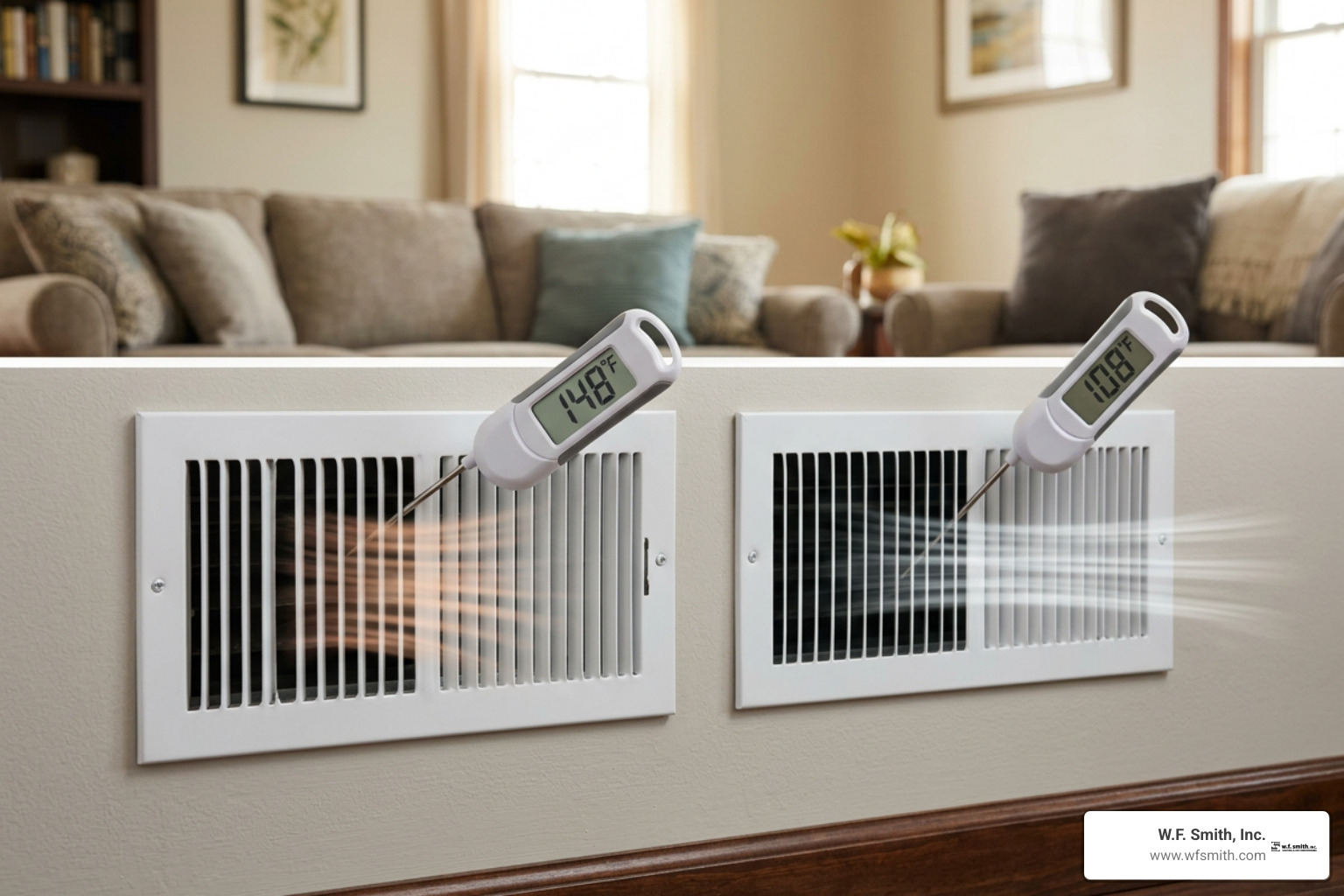 comparing supply air temperature registers and duct airflow comparing supply air temperature registers and duct airflow