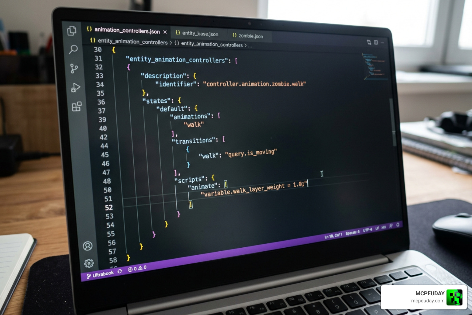 Entity JSON configuration code structure Entity JSON configuration code structure