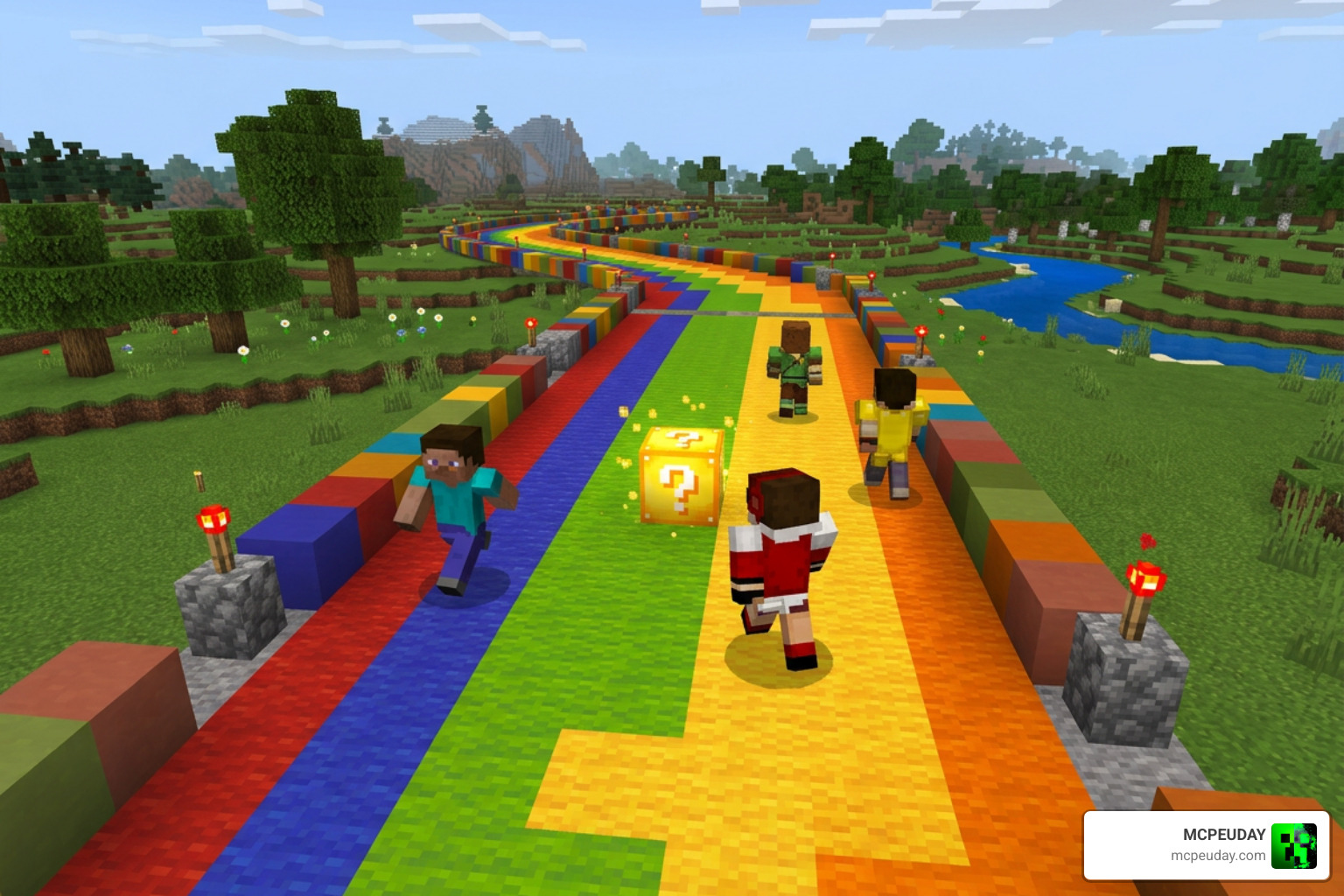 Lucky Block Race Minecraft Bedrock