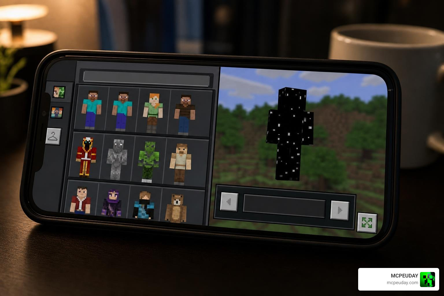 Minecraft Bedrock skin selection menu troubleshooting visual glitches