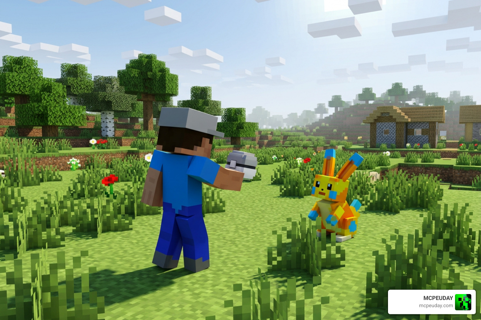 CobbleDrock Addon for Minecraft PE Bedrock gameplay CobbleDrock Addon for Minecraft PE Bedrock gameplay