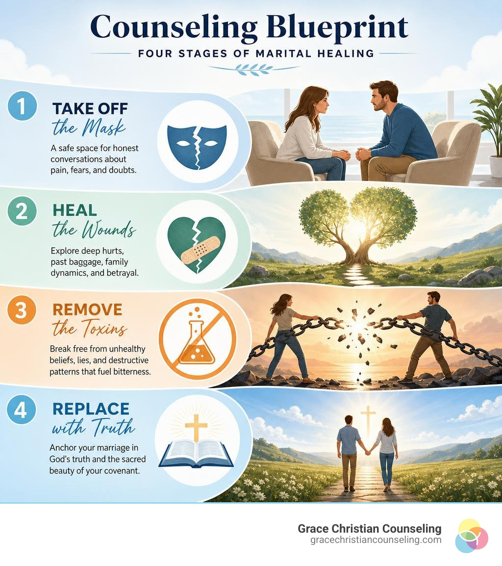 Counseling Blueprint, four stages of marital healing