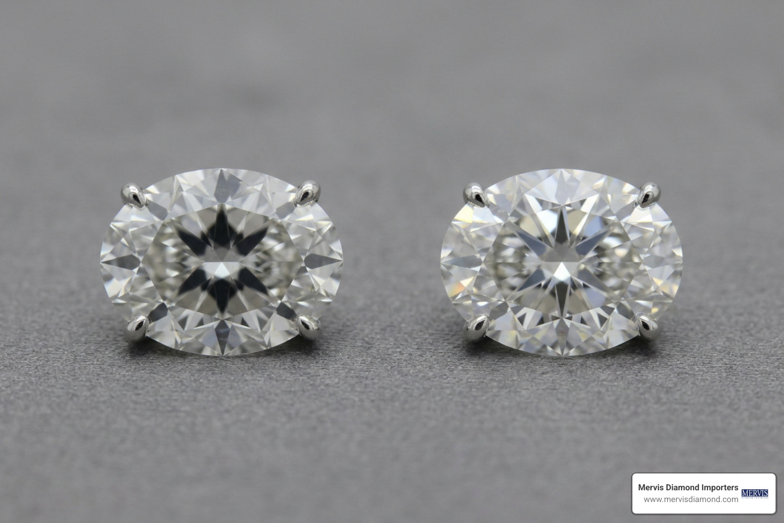 3 carat oval diamond showing bow tie comparison