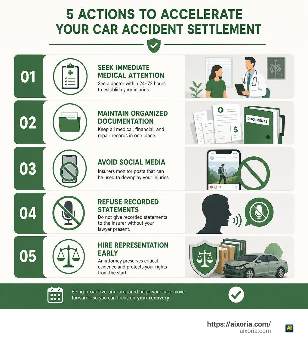 Infographic listing actionable steps victims can take to accelerate claim resolution infographic