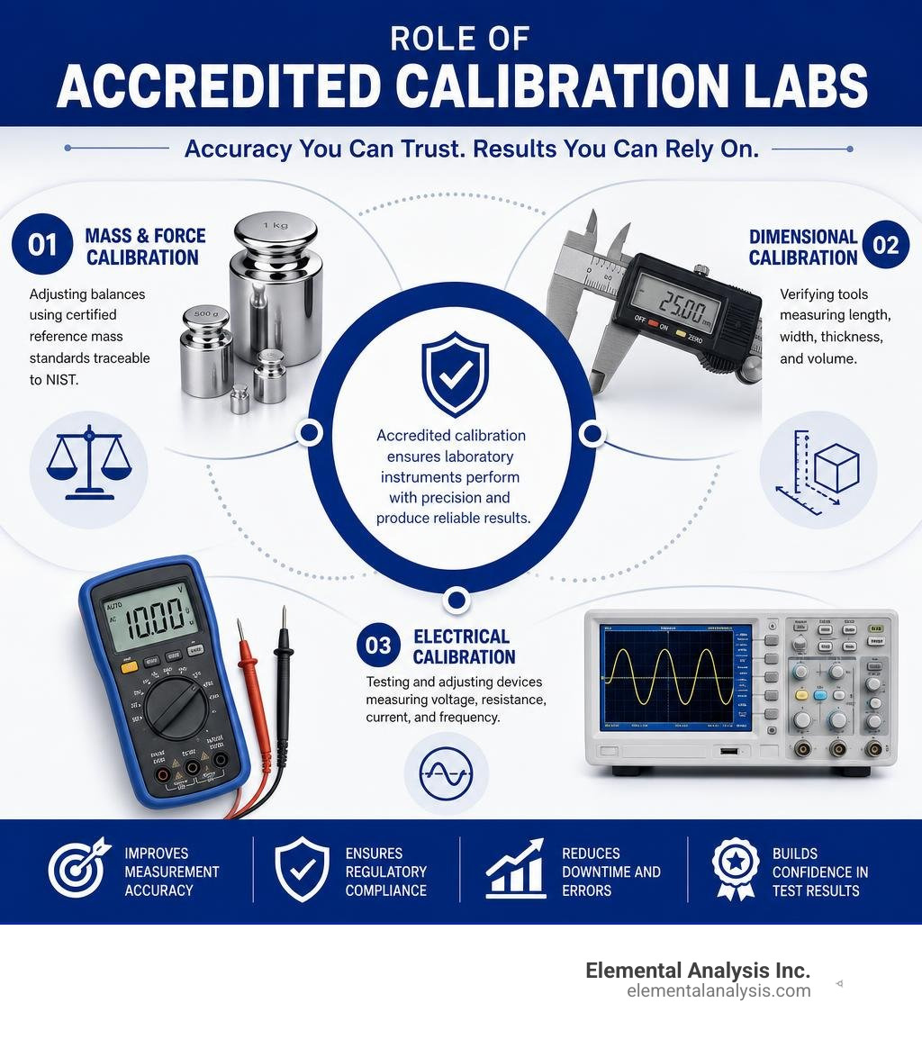 Role of Accredited Calibration Labs infographic Role of Accredited Calibration Labs infographic