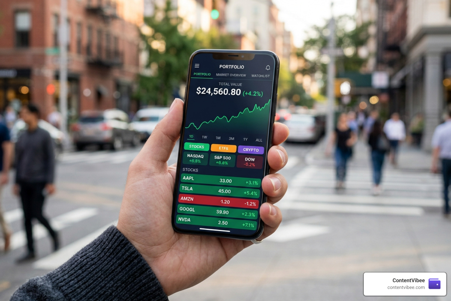 mobile trading dashboard