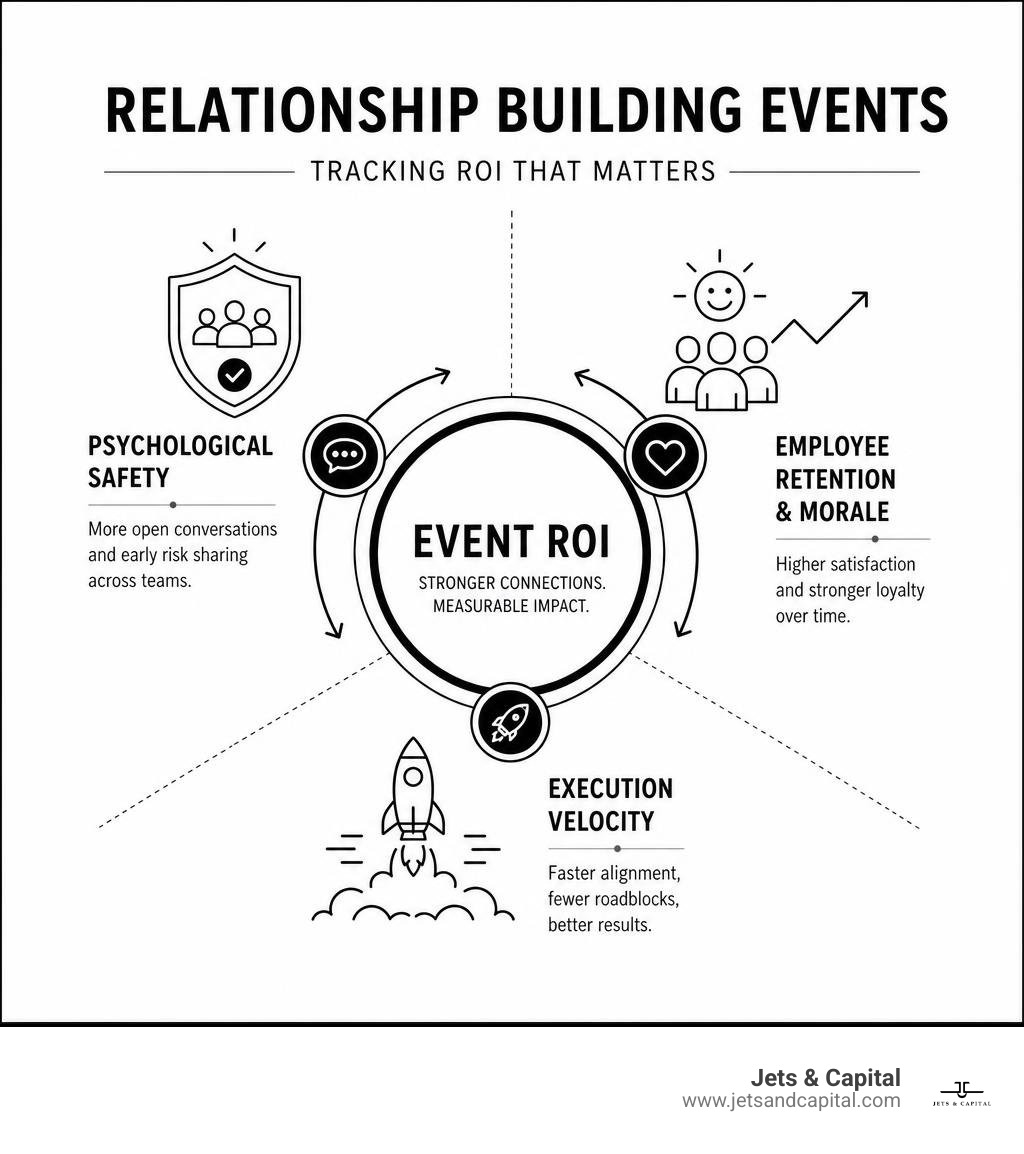 Infographic tracking relationship building event ROI metrics infographic Infographic tracking relationship building event ROI metrics infographic