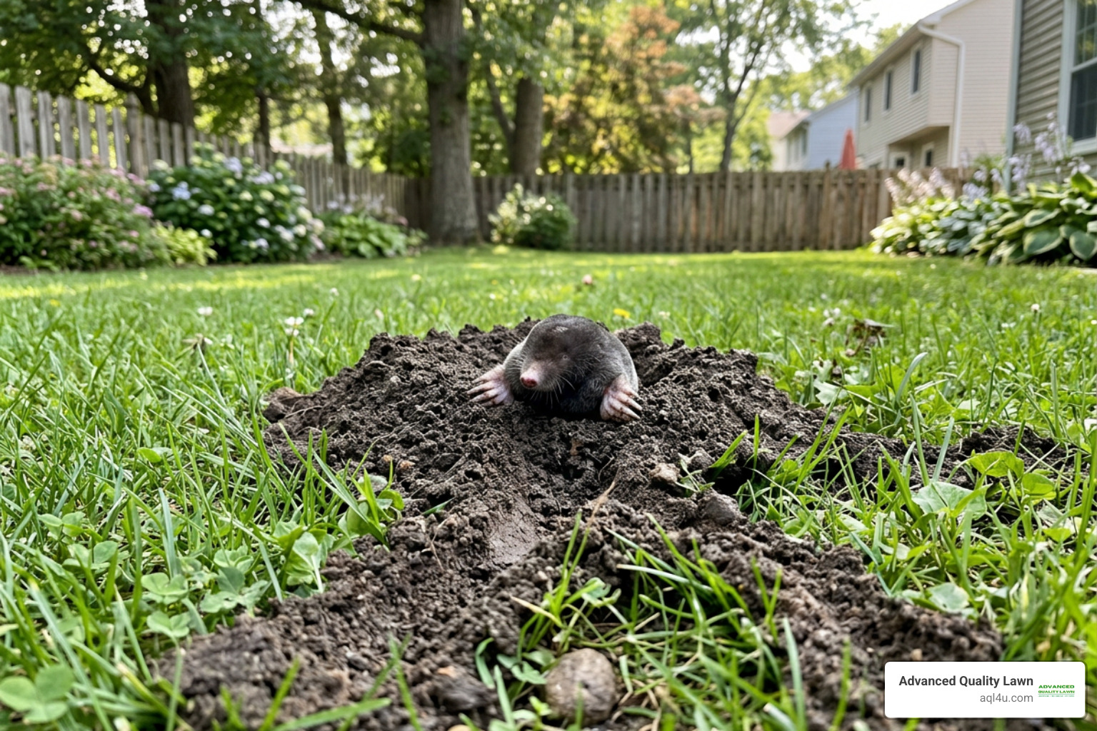 moles in yard