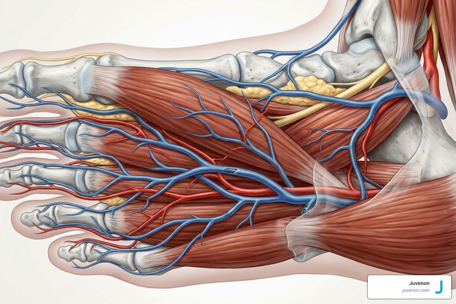 Anatomical deep plantar venous system of the foot