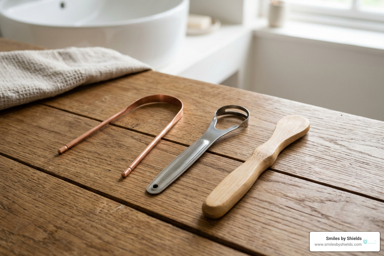 Natural tongue cleaning tools including metal scrapers Natural tongue cleaning tools including metal scrapers