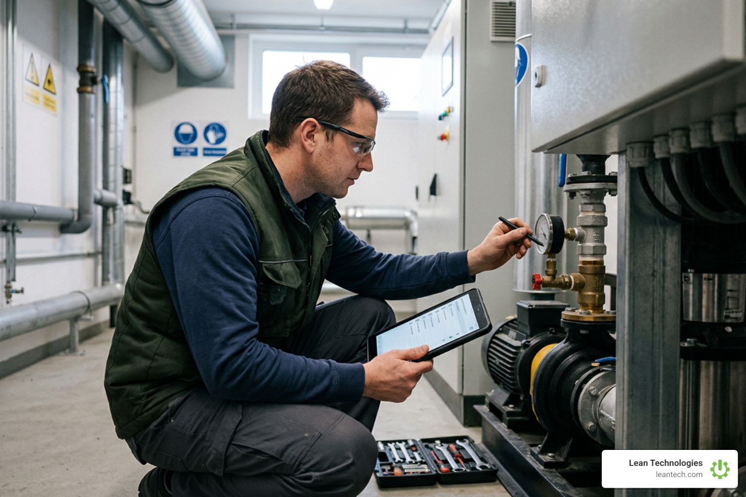 technician completing preventive maintenance checklist technician completing preventive maintenance checklist
