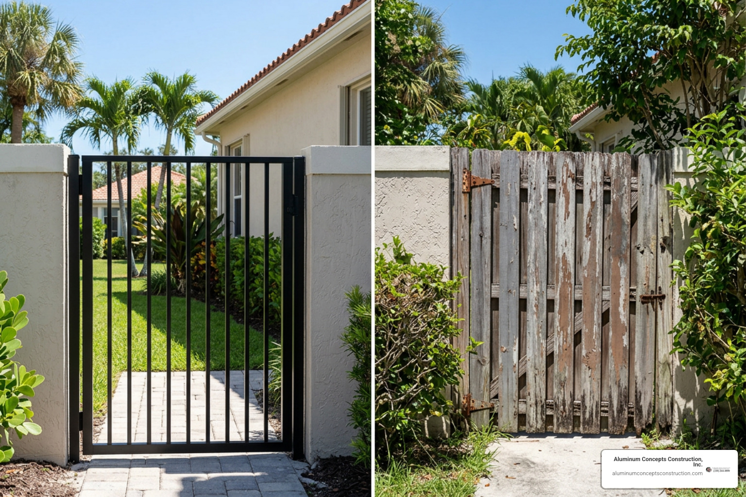 comparison of aluminum and traditional entry gate materials