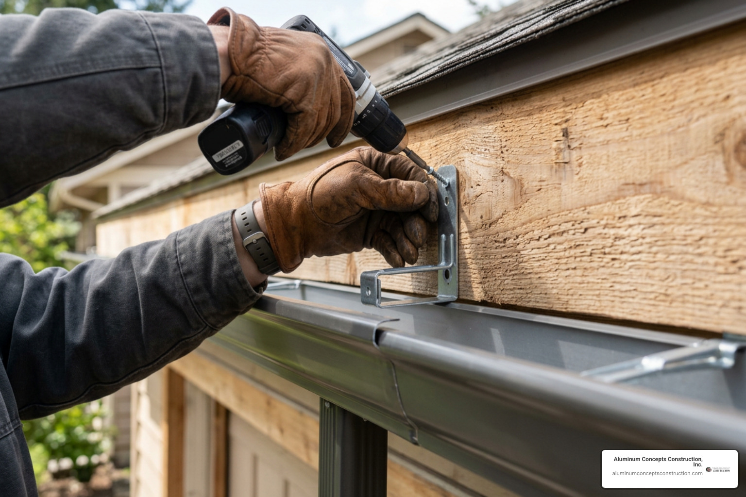 hidden hanger installation into fascia board