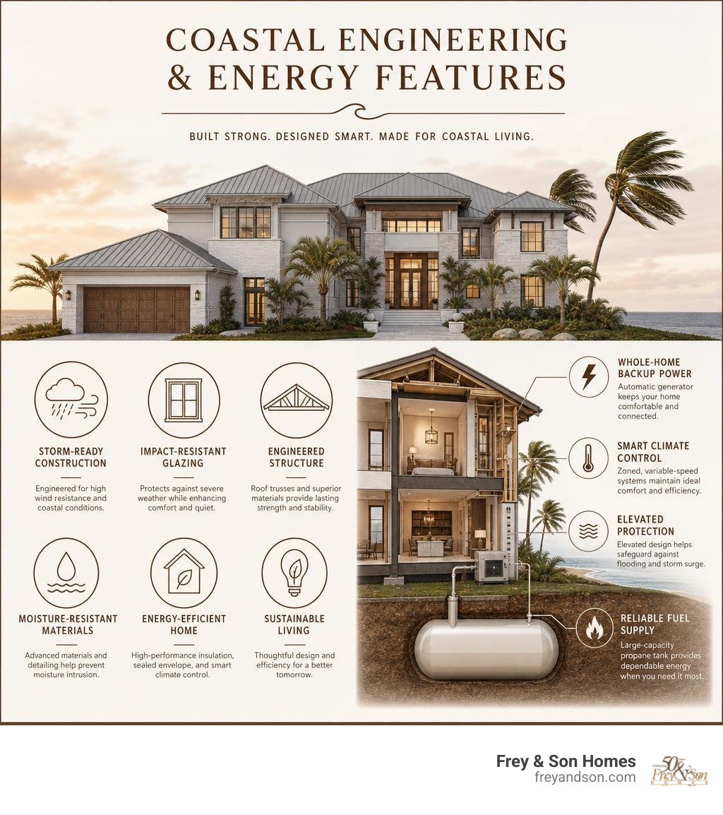 Infographic displaying coastal engineering and energy features infographic Infographic displaying coastal engineering and energy features infographic