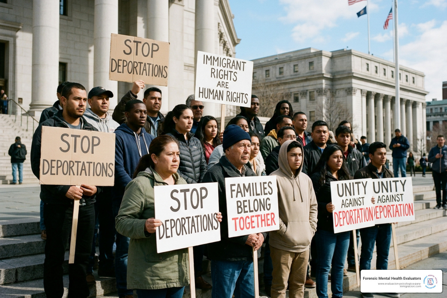 community members standing united against deportation