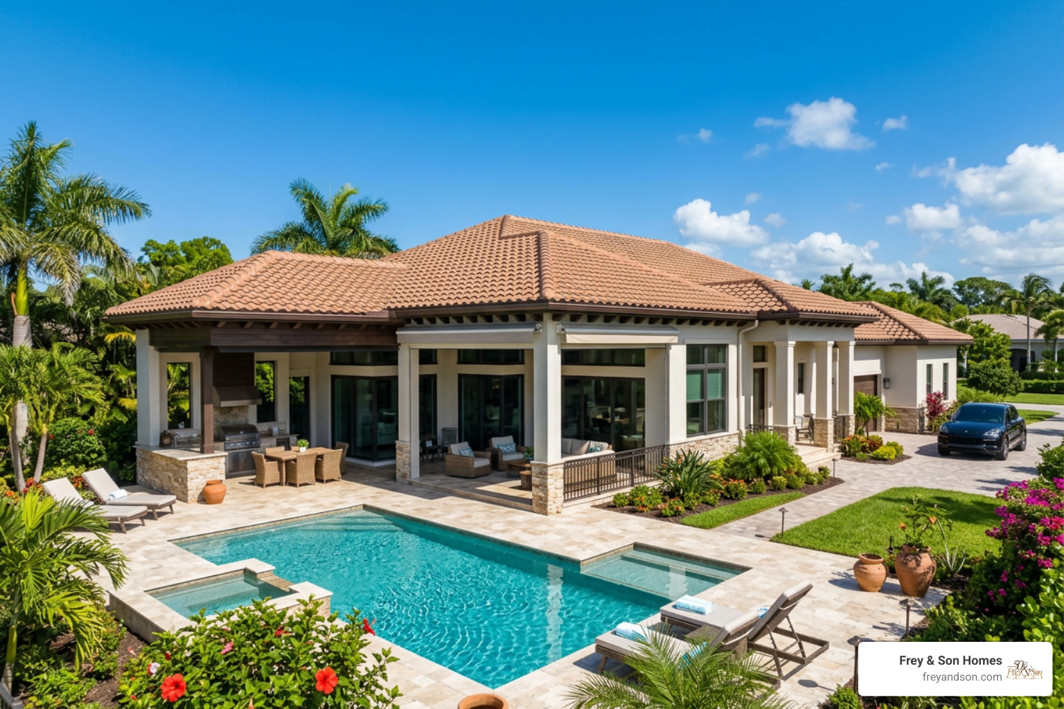 completed luxury custom build in Naples