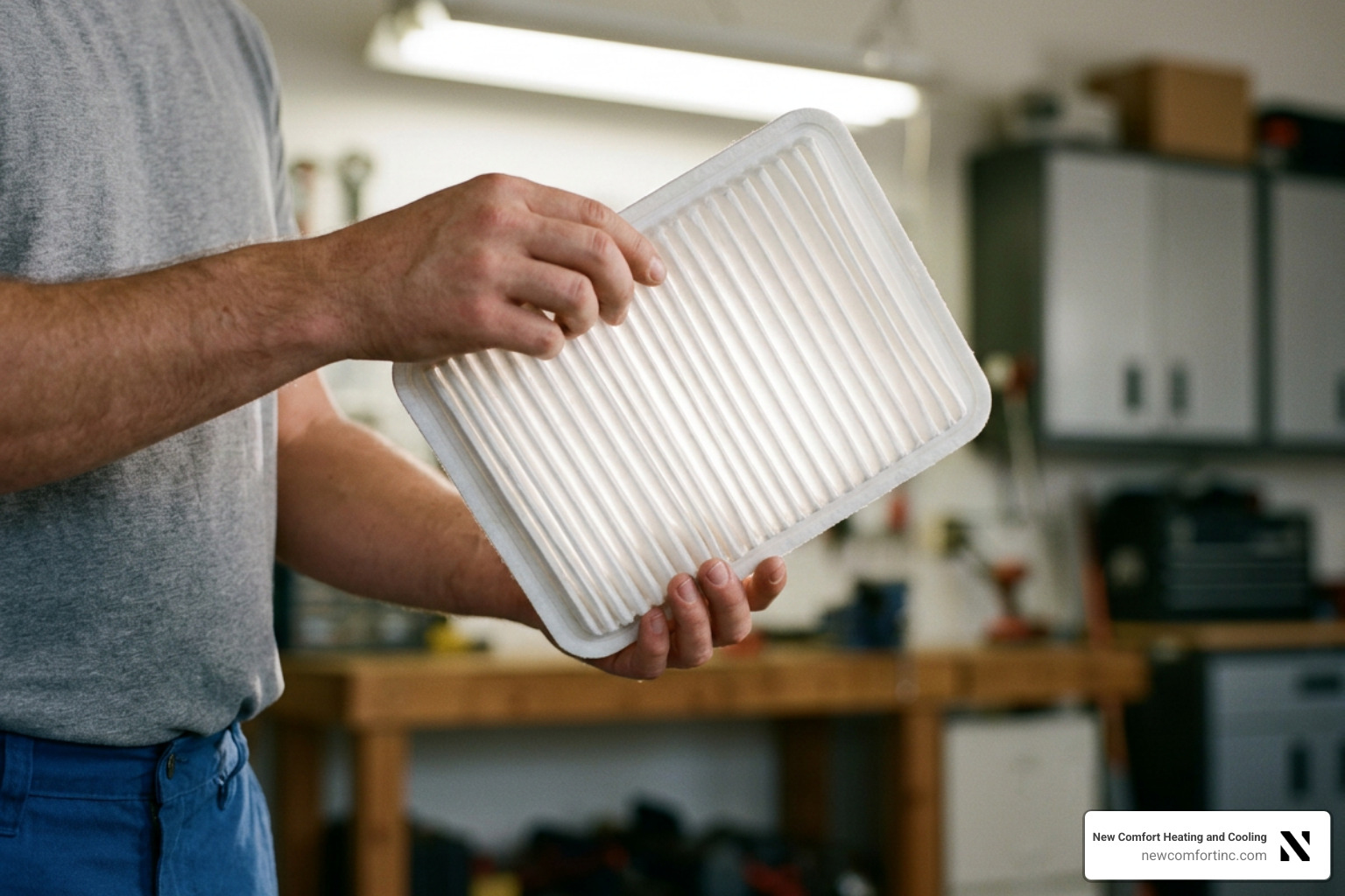 Light pass through inspection test on an engine air filter Light pass through inspection test on an engine air filter