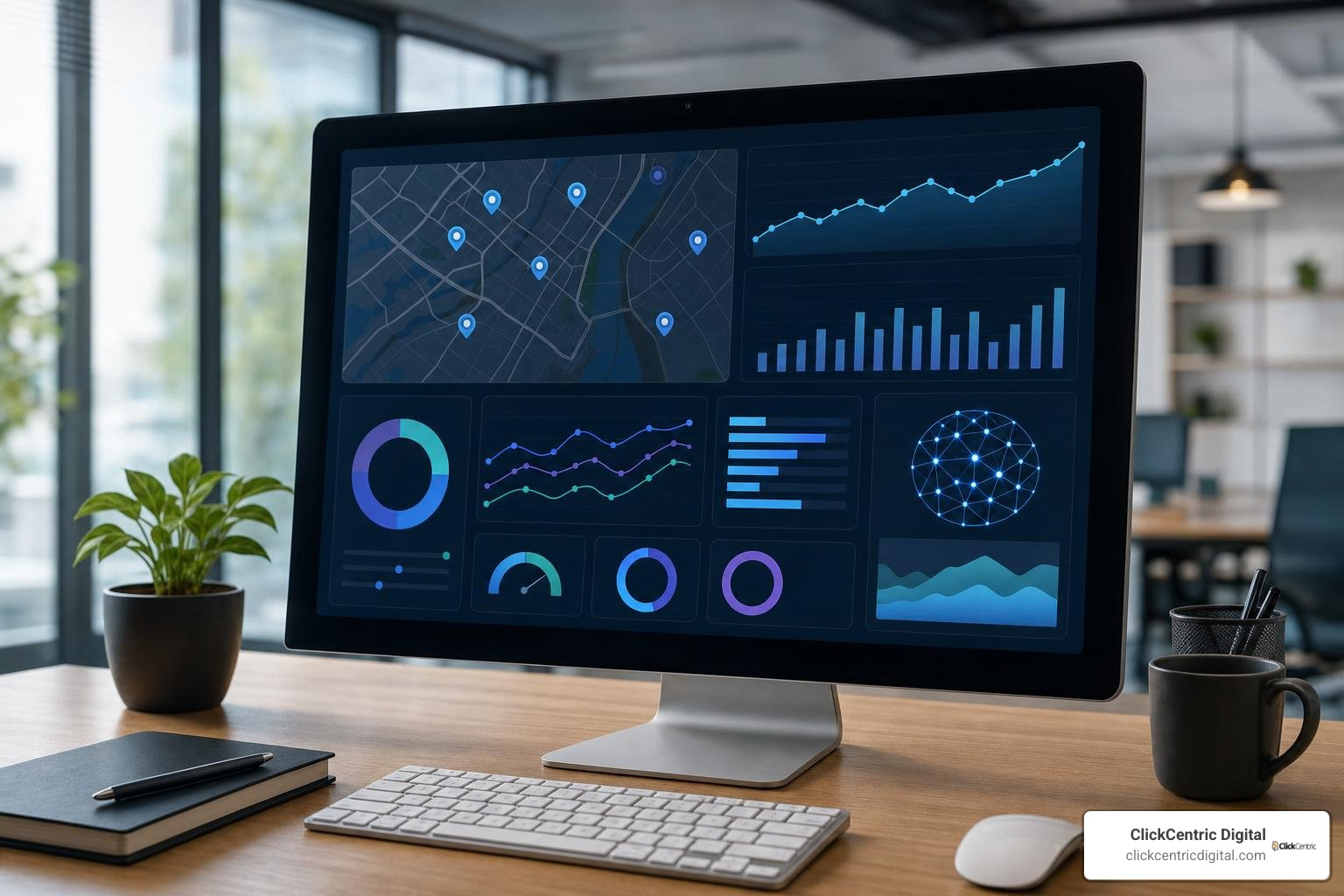 AI campaign optimization dashboard for local search strategies