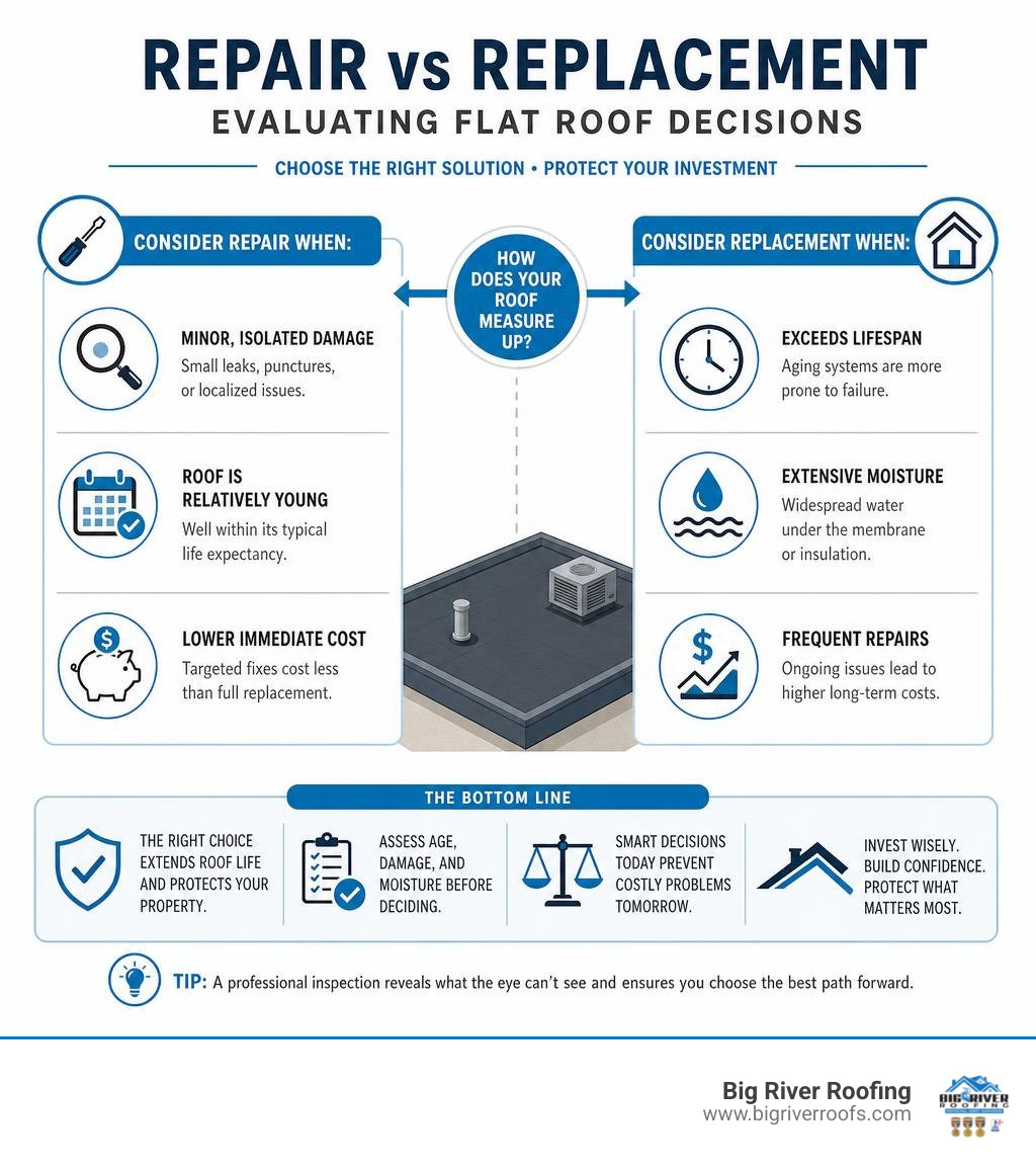 Evaluating repair vs replacement criteria infographic infographic