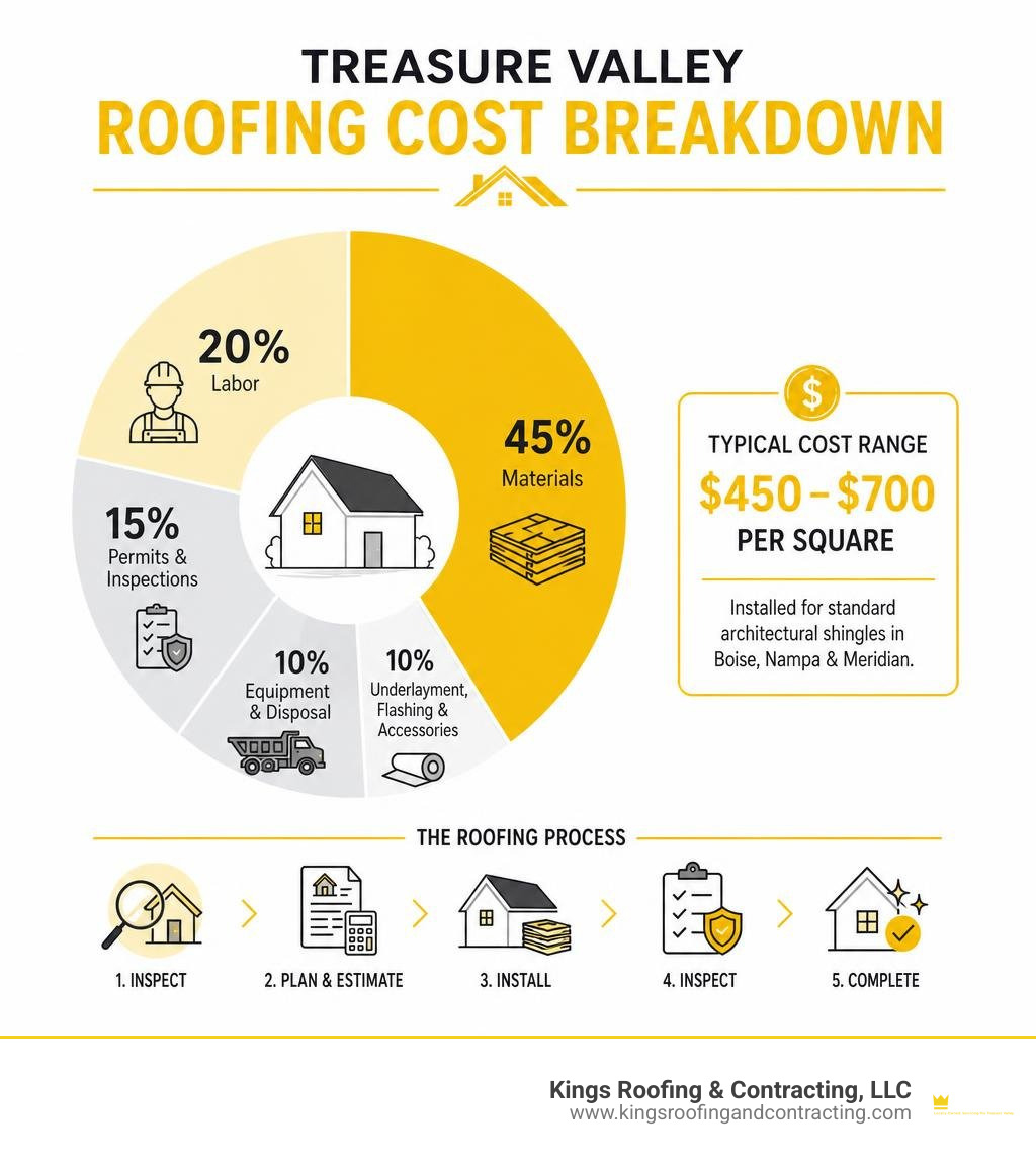 Treasure Valley roofing cost breakdown graph infographic Treasure Valley roofing cost breakdown graph infographic