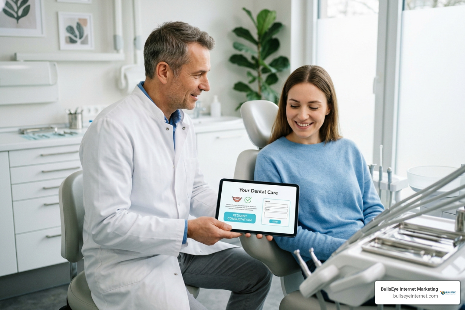 Dedicated dental procedure landing page layout showing conversion elements