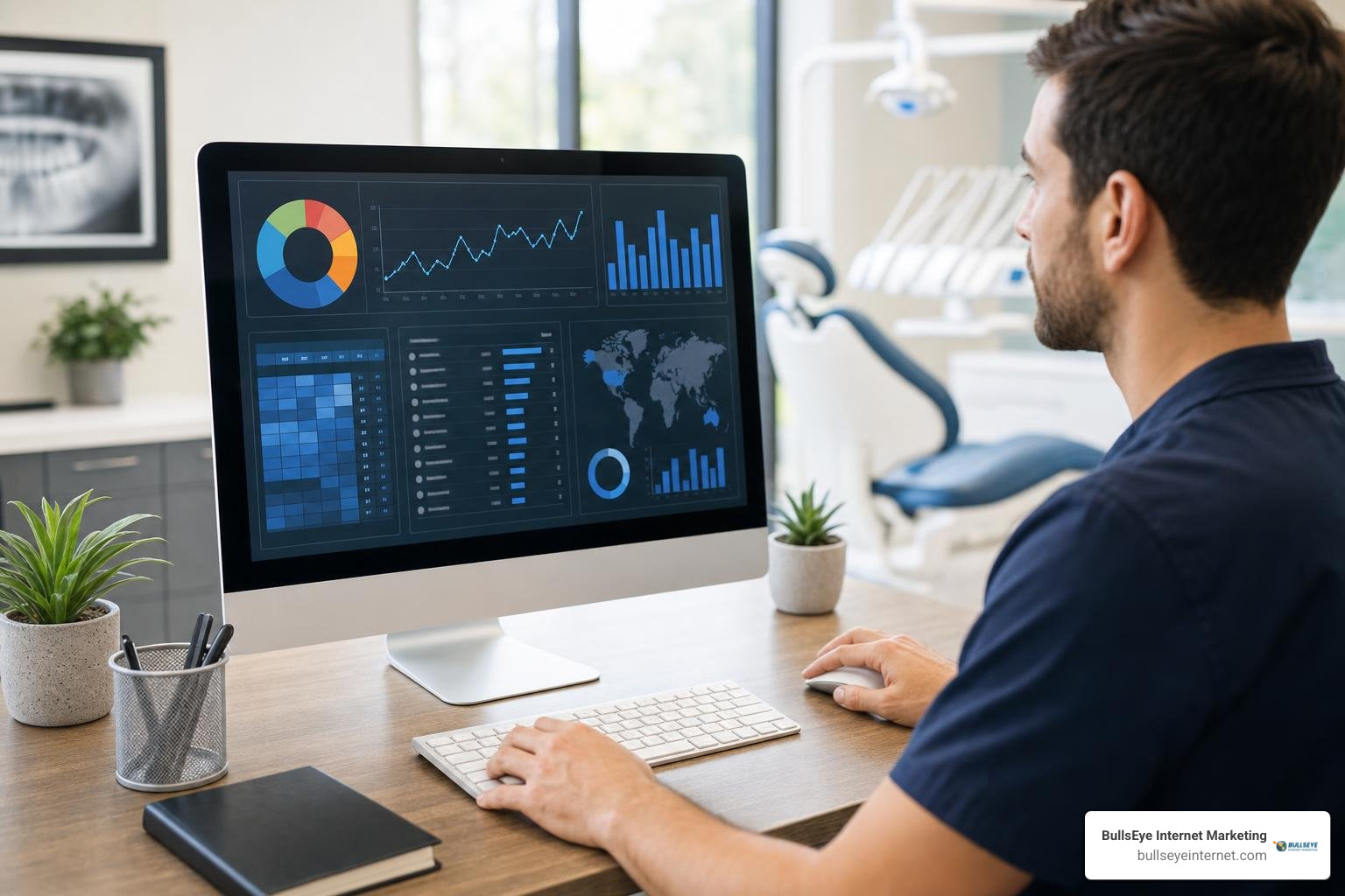 Search keyword targeting dashboard for dental practices