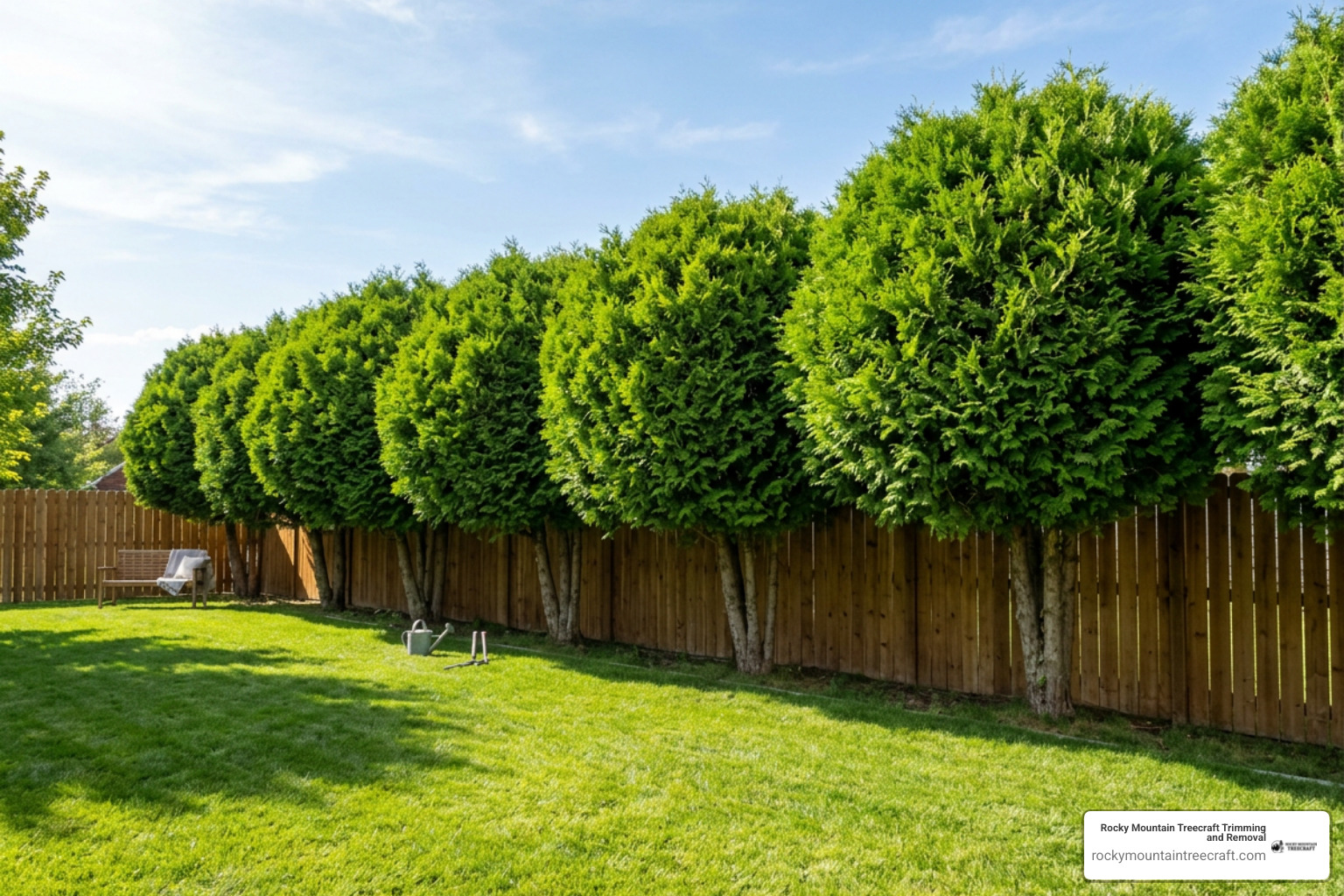 pruned emerald cedar privacy screen in Heber City pruned emerald cedar privacy screen in Heber City