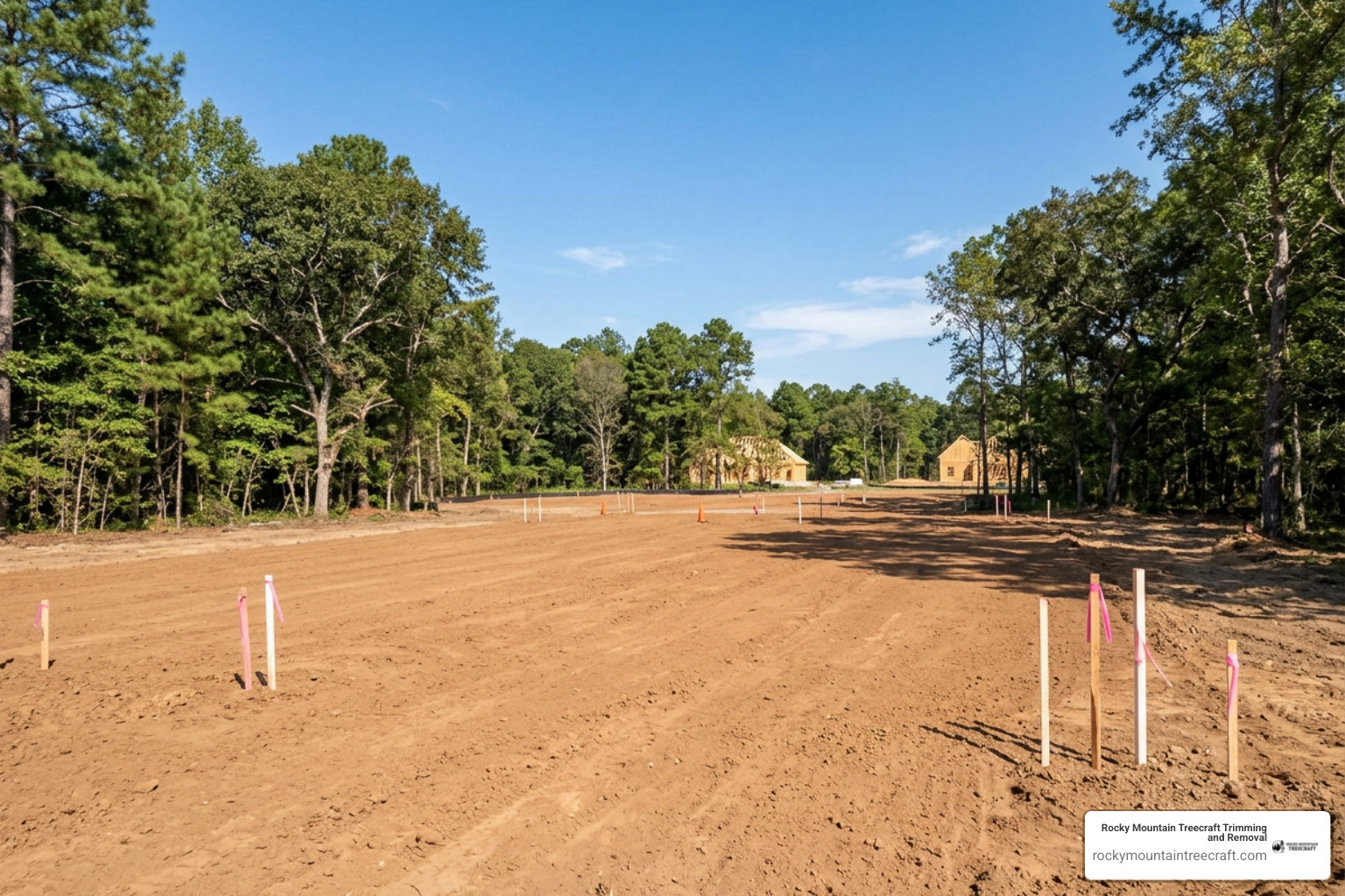 cleared residential building lot ready for site prep cleared residential building lot ready for site prep