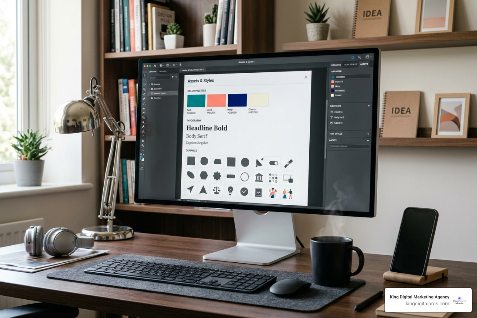 Creative Cloud Asset Library Management Showing Shared Colors Typography And Stock Graphics Across Apps