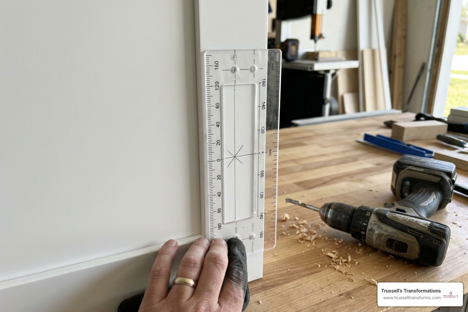 Hardware Placement Alignment On Shaker Cabinet Door Using Template