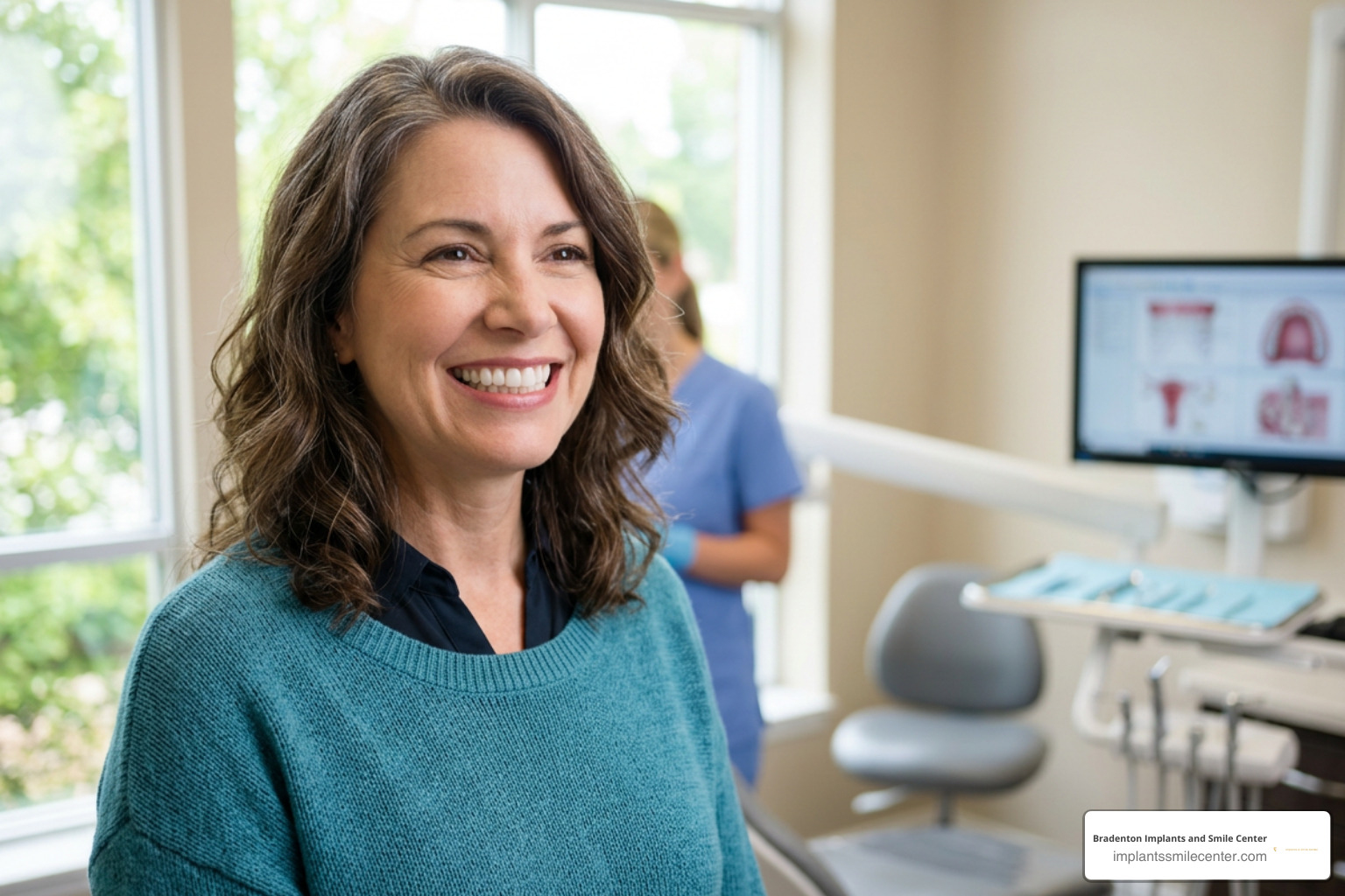 radiant restored smile with new dentures