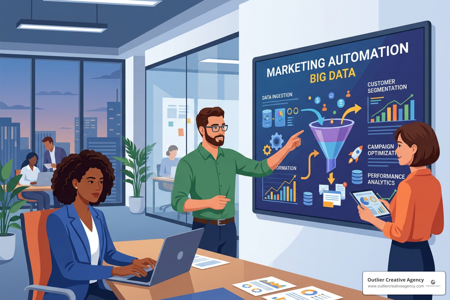 ROI analytics matrix comparing campaign cost against net profit and retention value