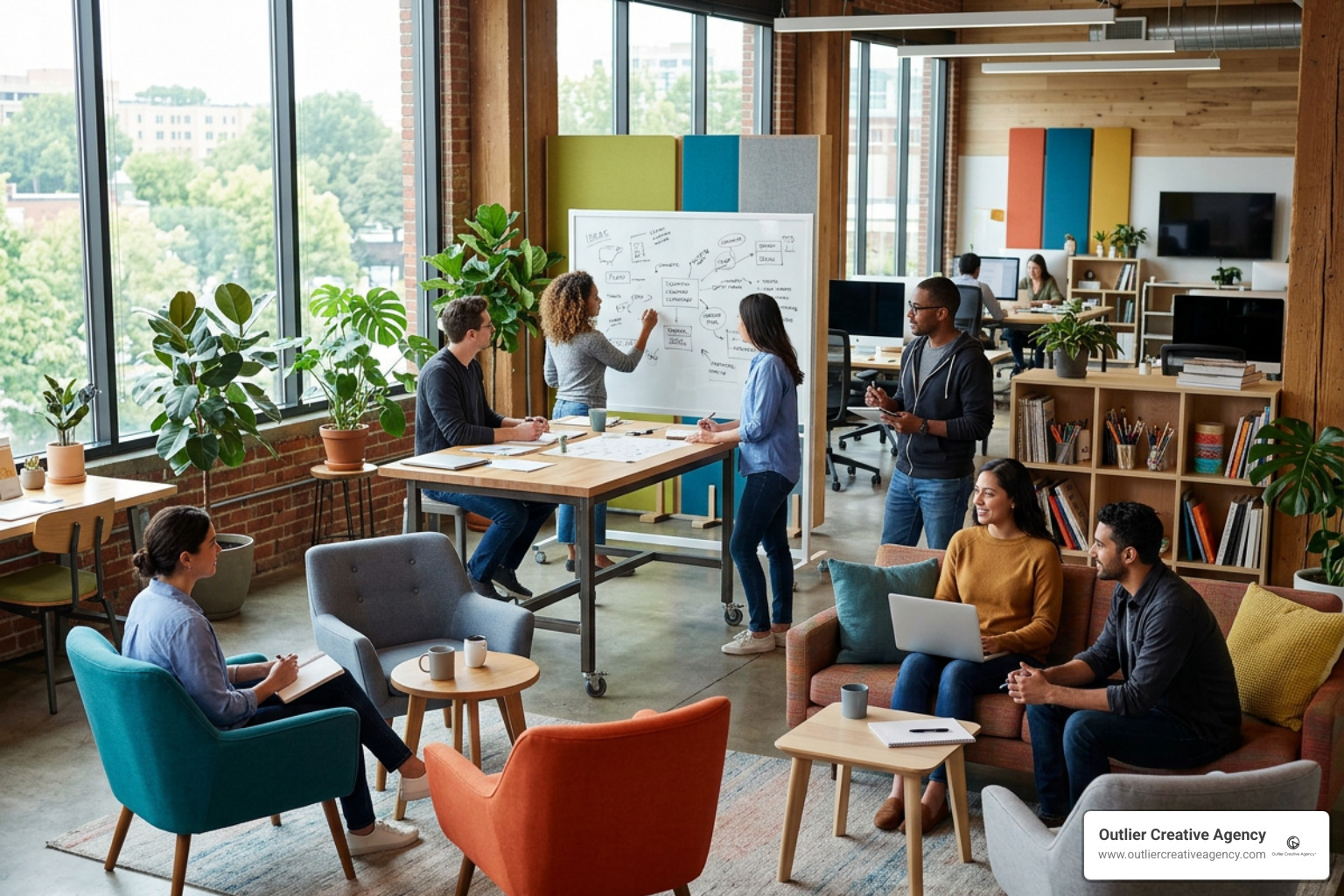 creative office workspace