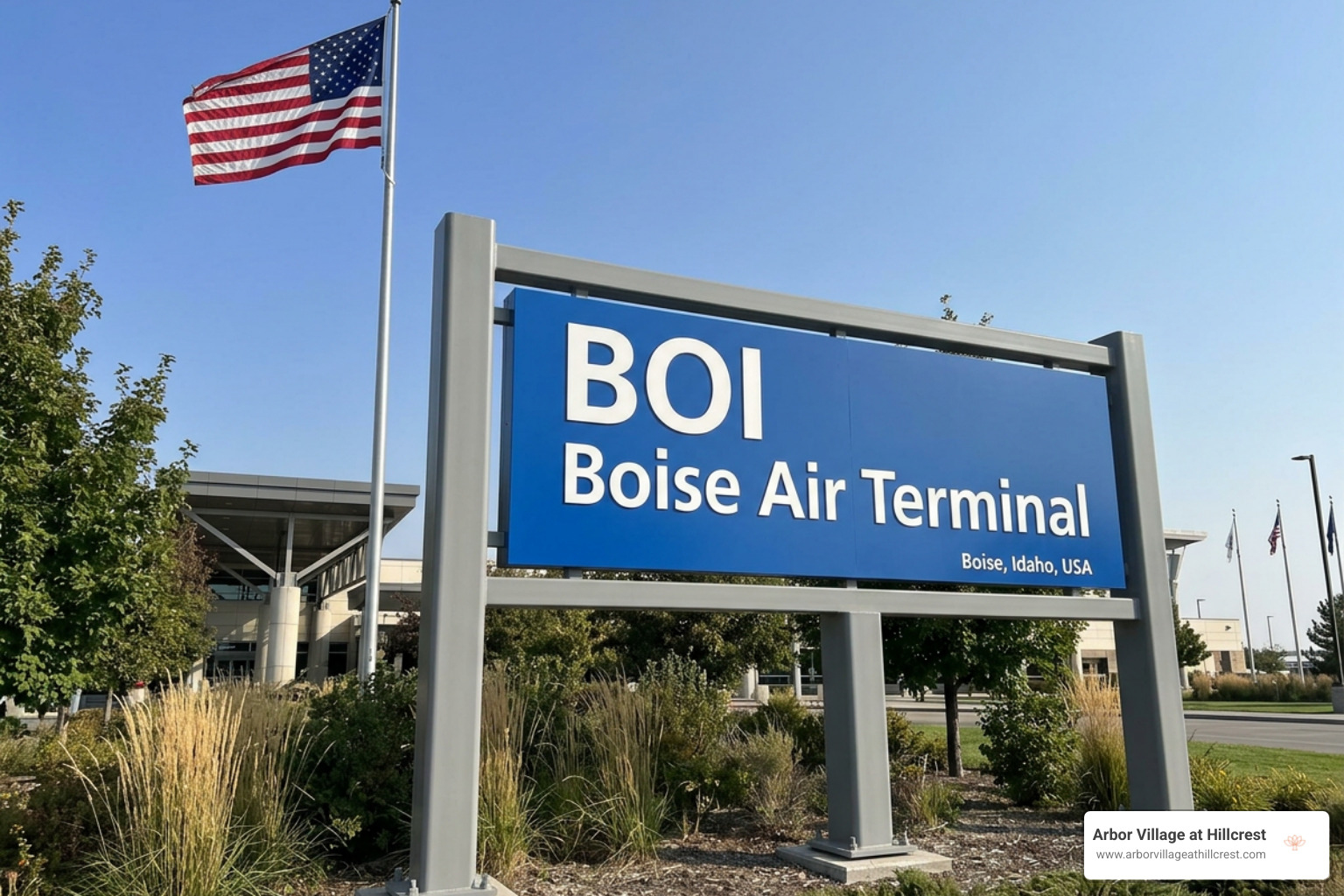 Boise Air Terminal BOI airport sign