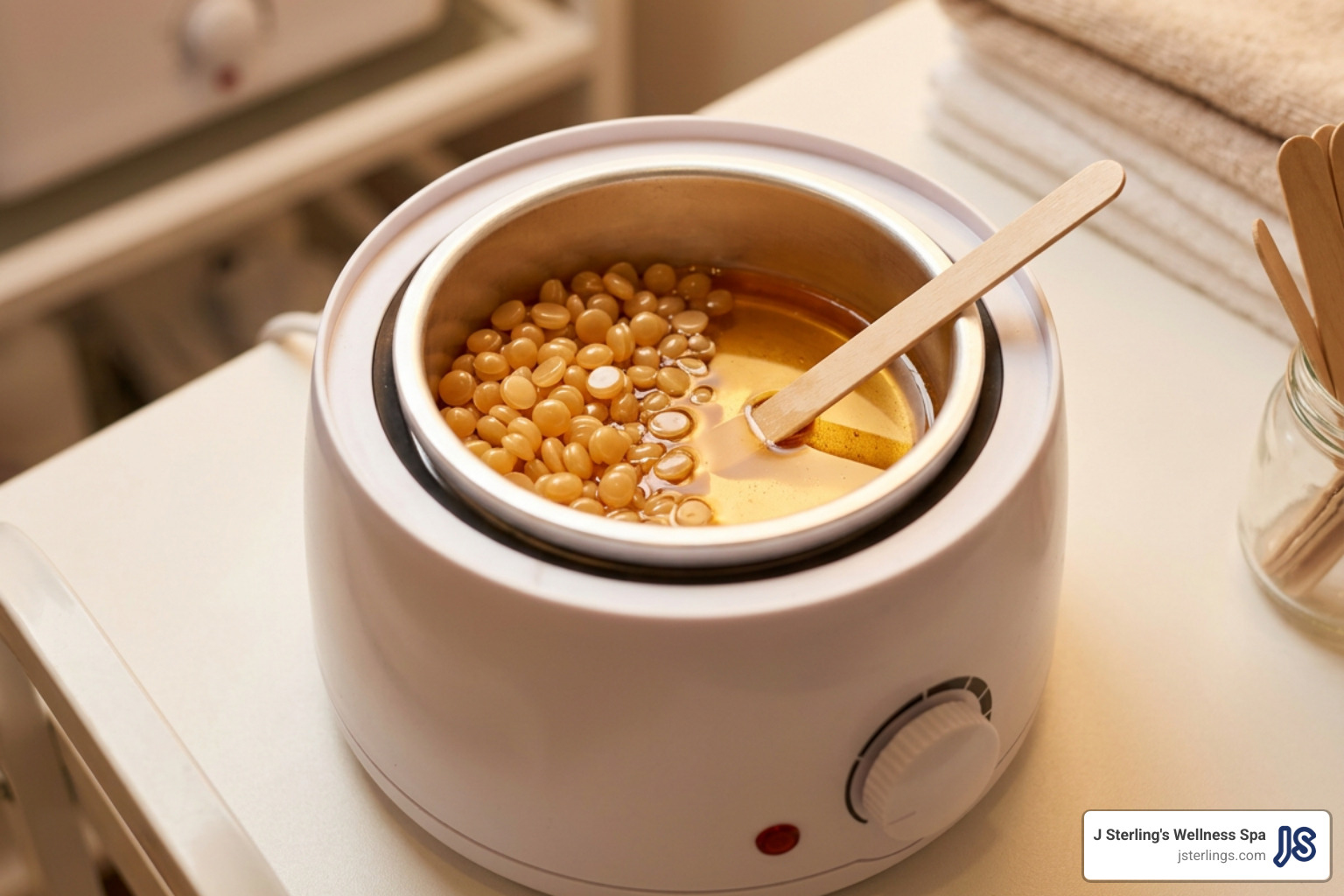 hard wax beads melting in a wax warmer hard wax beads melting in a wax warmer