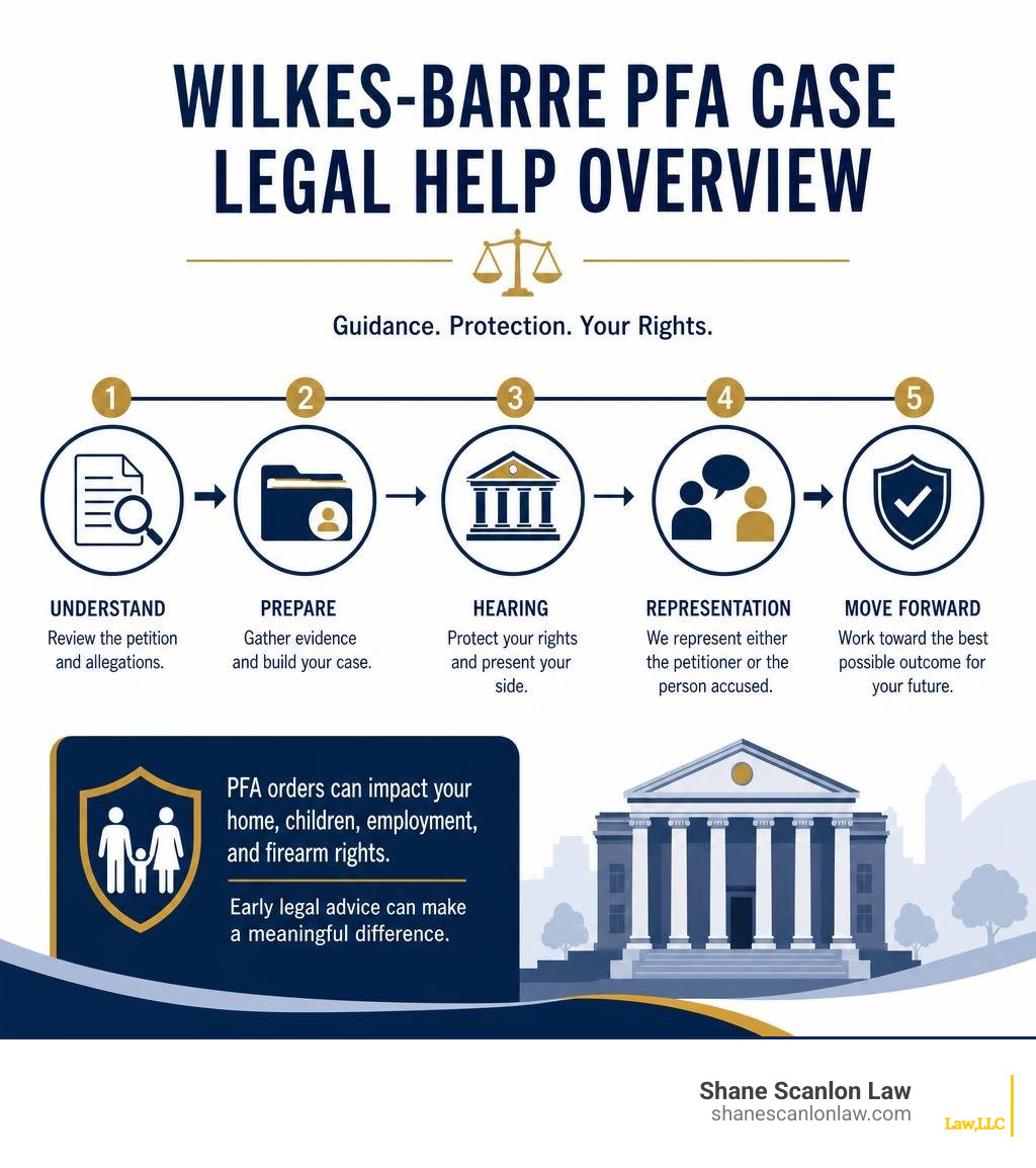 Wilkes-Barre PFA case legal help overview infographic Wilkes-Barre PFA case legal help overview infographic